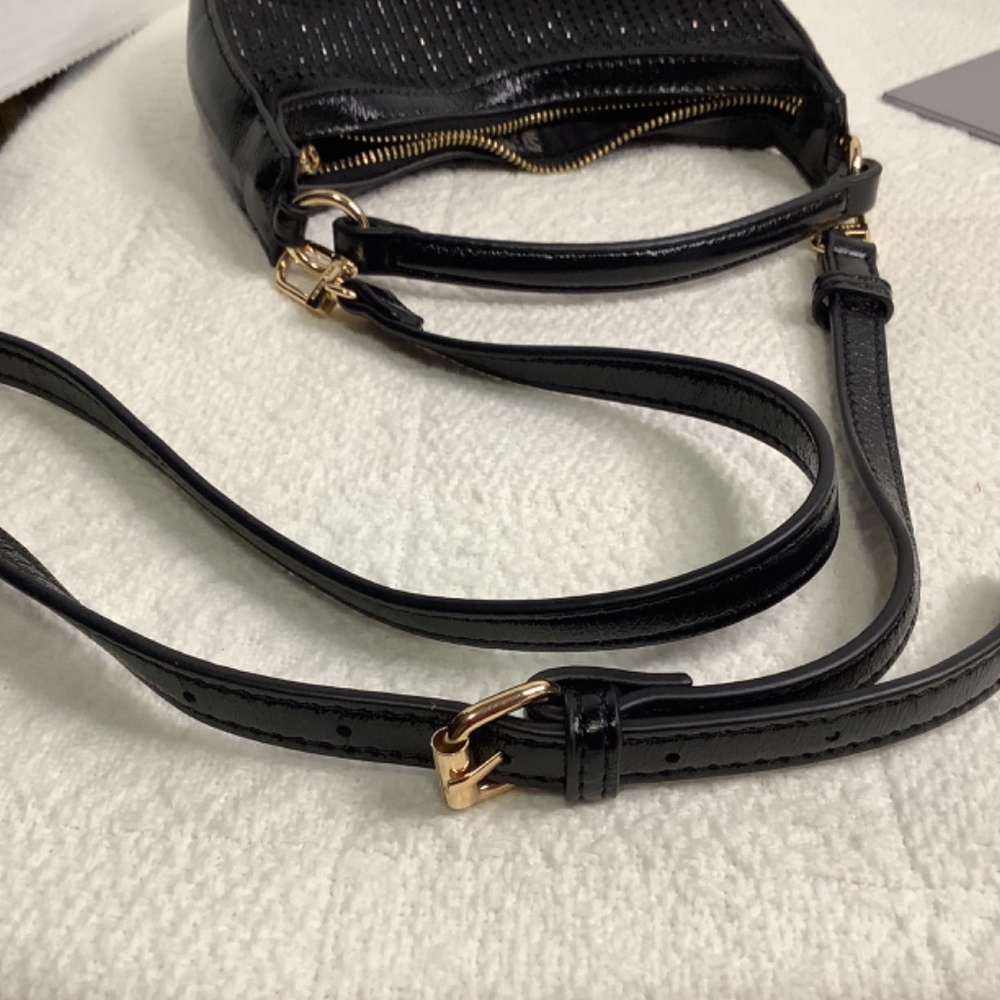 EUC Anne Klein black studded crossbody evening fancy - Picture 5 of 13